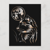 Träumender Wolf Postkarte (Vorderseite)