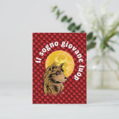 Träumender Wolf Postkarte (Stehend Vorderseite)