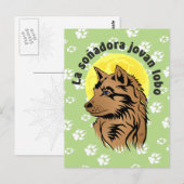 Träumender Wolf Postkarte (Vorne/Hinten)