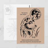 Träumender Wolf Postkarte (Vorne/Hinten)