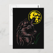 Träumender Wolf Postkarte (Vorne/Hinten)