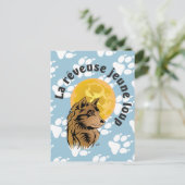 Träumender Wolf Postkarte (Stehend Vorderseite)