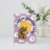 Träumender Wolf Postkarte (Stehend Vorderseite)