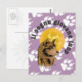 Träumender Wolf Postkarte (Vorne/Hinten)