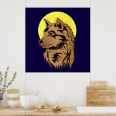 Träumender Wolfswelpe Poster (Küche)