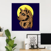Träumender Wolfswelpe Poster (Heimbüro)