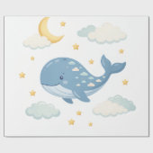 Träumender Wolkenwal Geschenkpapier (Flach)