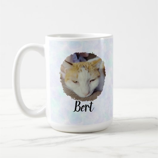 Träumendes blaues Foto Kaffeetasse (Links)
