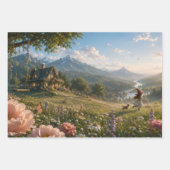 Träumendes Hexenwiesen-Geschenkpapier Geschenkpapier Set (Vorderseite 3)