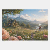 Träumendes Hexenwiesen-Geschenkpapier Geschenkpapier Set (Vorderseite 2)