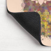 Träumendes Mädchen an der Wand Abstrakte Farbige G Mousepad (Ecke)