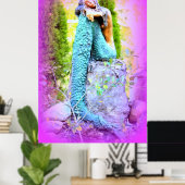 träumendes Meerjungposter Poster (Heimbüro)