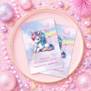 Träumendes Rosa Einhorn Magischer Tag Dankeschön-K Dankeskarte