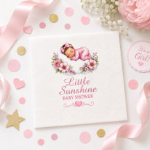 Träumendes schlafendes Baby-Wolken-Blüten-Thema