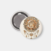 Träumer des goldenen Sonnenangesichts Magnet (Vorderseite/Rückseite)