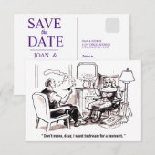 Träumer, Ehefrau und Ehemann, Lustig Save The Date (Vorne/Hinten)