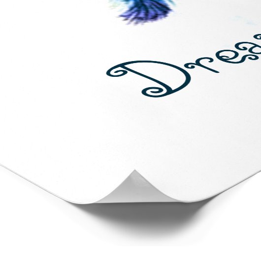 Träumer für personalisierte Kinder Poster (Ecke)