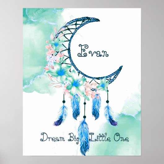 Träumer für personalisierte Kinder Poster (Vorne)