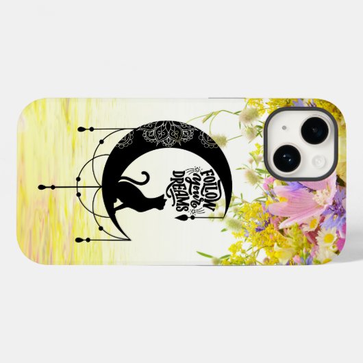 Träumer mit Katze | Folge deinen Träumen Case-Mate iPhone Hülle (Rückseite (Horizontal))