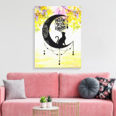 Träumer mit Katze | Folge deinen Träumen Leinwanddruck (Insitu (Wohnzimmer))