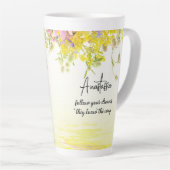 Träumer mit Katze | Folge deinen Träumen Milchtasse (Rechte Ecke)