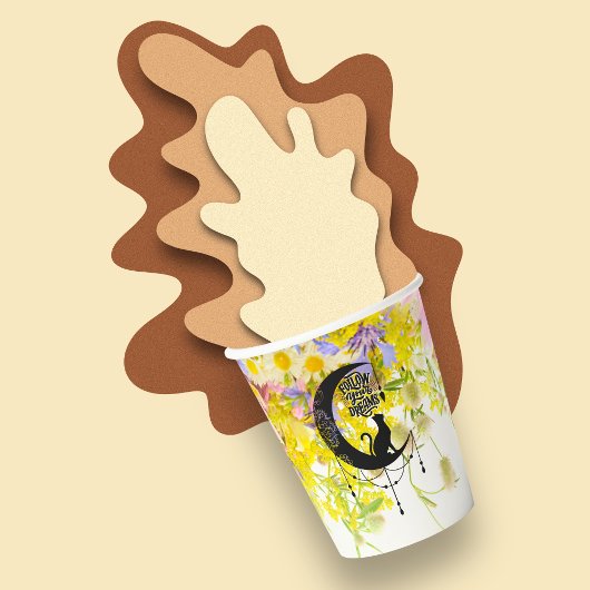 Träumer mit Katze | Folge deinen Träumen Pappbecher