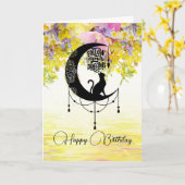 Träumer mit Katze | Folgen Sie Ihrer Träumerkarte Karte (Gelbe Blume)