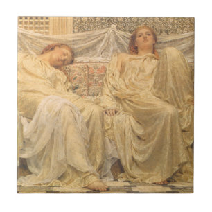 Träumer von Albert Joseph Moore, viktorianische Ku Fliese