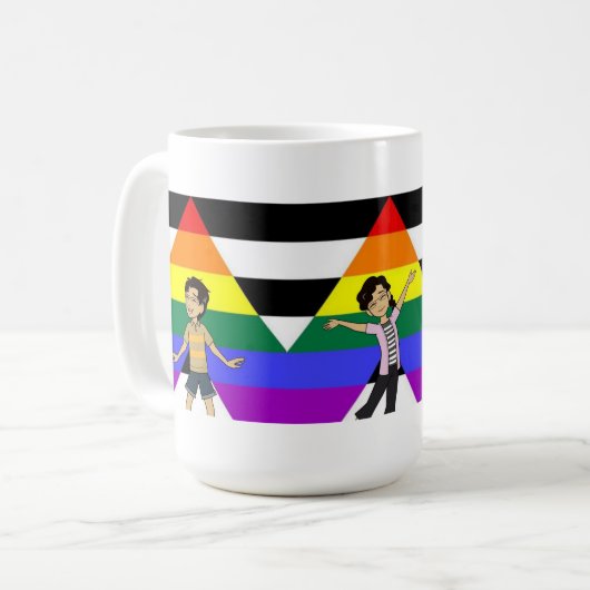 TräumeRealitätComics Die Kinder decken Kunst ab Kaffeetasse (Vorderseite Links)