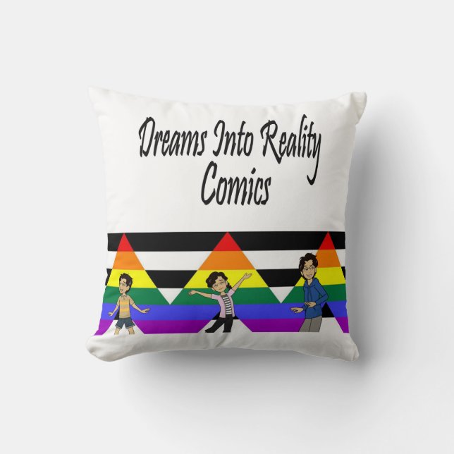 TräumeRealitätComics Die Kinder decken Kunst ab Kissen (Vorderseite)