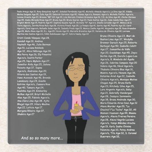 TräumeRealitätComics-Tag des Gedenkens Glasuntersetzer (Vorderseite)