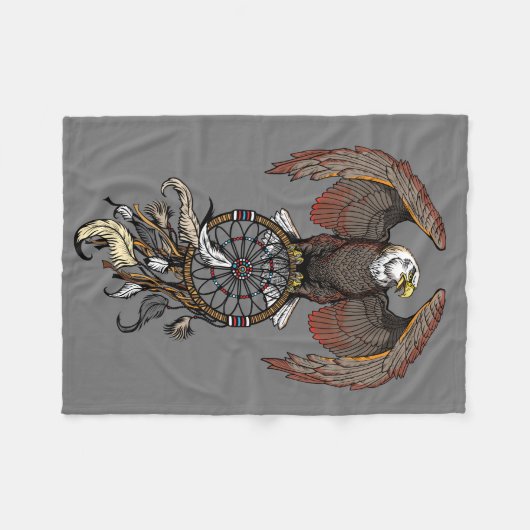 Träumerei amerikanischer einheimischer amerikanisc fleecedecke (Vorderseite (Horizontal))