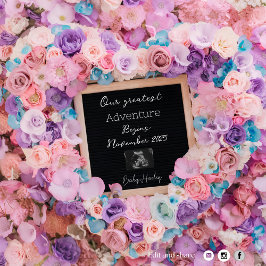 Träumerei Pastellblüte Schwangerschaft Ankündigung