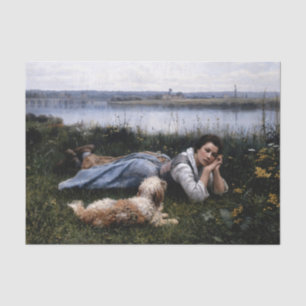 Träumerei von Daniel Ridgway Knight Seidenpapier