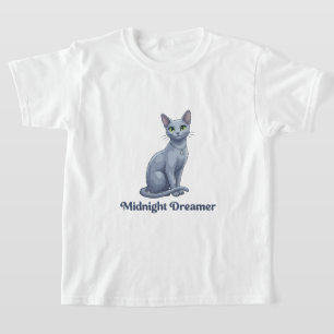Träumerin der Mitternacht Himmels Katze T-Shirt