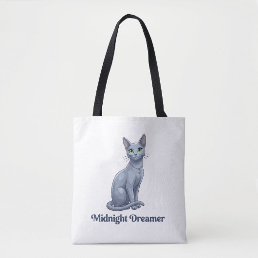 Träumerin der Mitternacht Himmels Katze Tasche (Vorderseite)