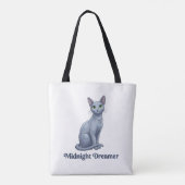 Träumerin der Mitternacht Himmels Katze Tasche (Rückseite)