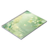träumerisch Soft Sage und Mintgrün Floral Notizblock (Linke Seite)