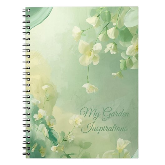 träumerisch Soft Sage und Mintgrün Floral Notizblock (Vorderseite)