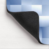 Träumerische Blautöne in einem quadratischen Muste Mousepad (Ecke)