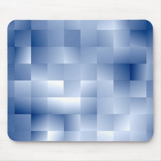 Träumerische Blautöne in einem quadratischen Muste Mousepad (Vorne)