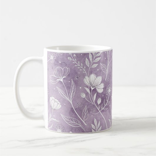 Träumerische Blumen-Kunst-Klassikermug Kaffeetasse (Links)