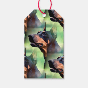 Träumerische Dobermannpinscher-Gesichts-Malerei Geschenkanhänger