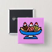 Träumerische Eiscreme Button (Vorne & Hinten)