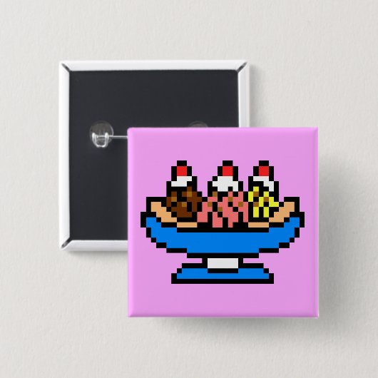 Träumerische Eiscreme Button (Vorne & Hinten)