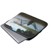 Träumerische Fidschi-Strandlandschaft Laptopschutzhülle (Vorne Knopf)