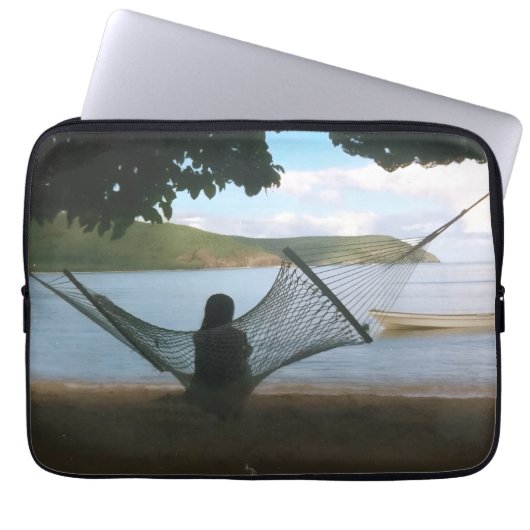 Träumerische Fidschi-Strandlandschaft Laptopschutzhülle (Vorderseite)
