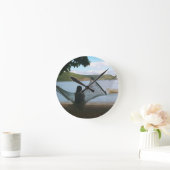 Träumerische Fidschi-Strandlandschaft Runde Wanduhr (Zuhause)