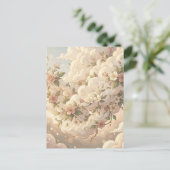 Träumerische florale Wolken Kirschblüte  Postkarte (Stehend Vorderseite)