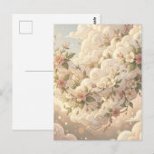 Träumerische florale Wolken Kirschblüte  Postkarte (Vorne/Hinten)